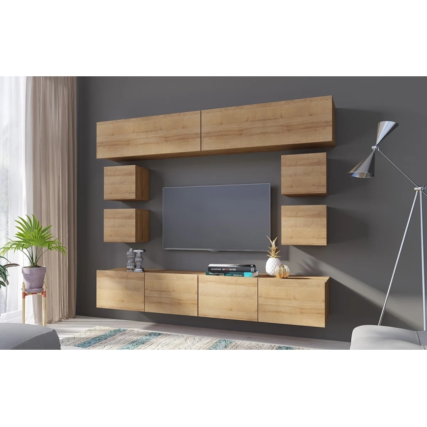 Mueble de pared PAVO 34x34 cm roble dorado