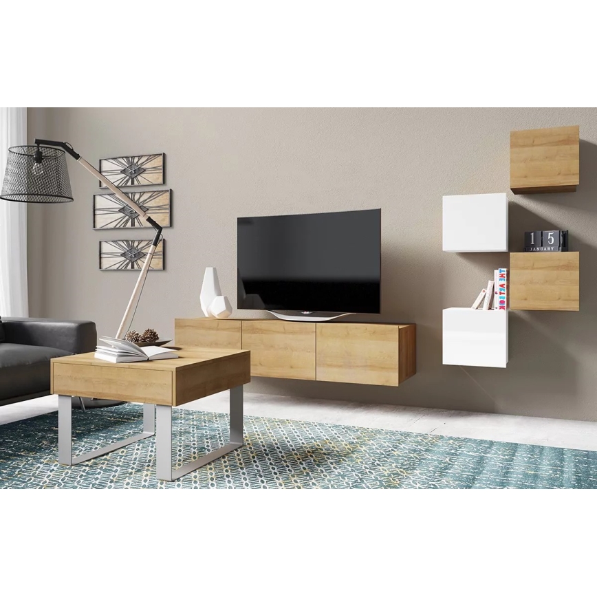 Mueble de pared PAVO 34x34 cm roble dorado