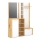 Mueble de recibidor con espejo KEVIN marrón/blanco