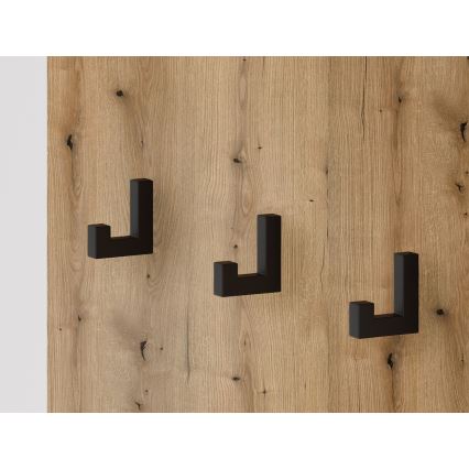 Mueble de recibidor con espejo SVEN marrón/blanco