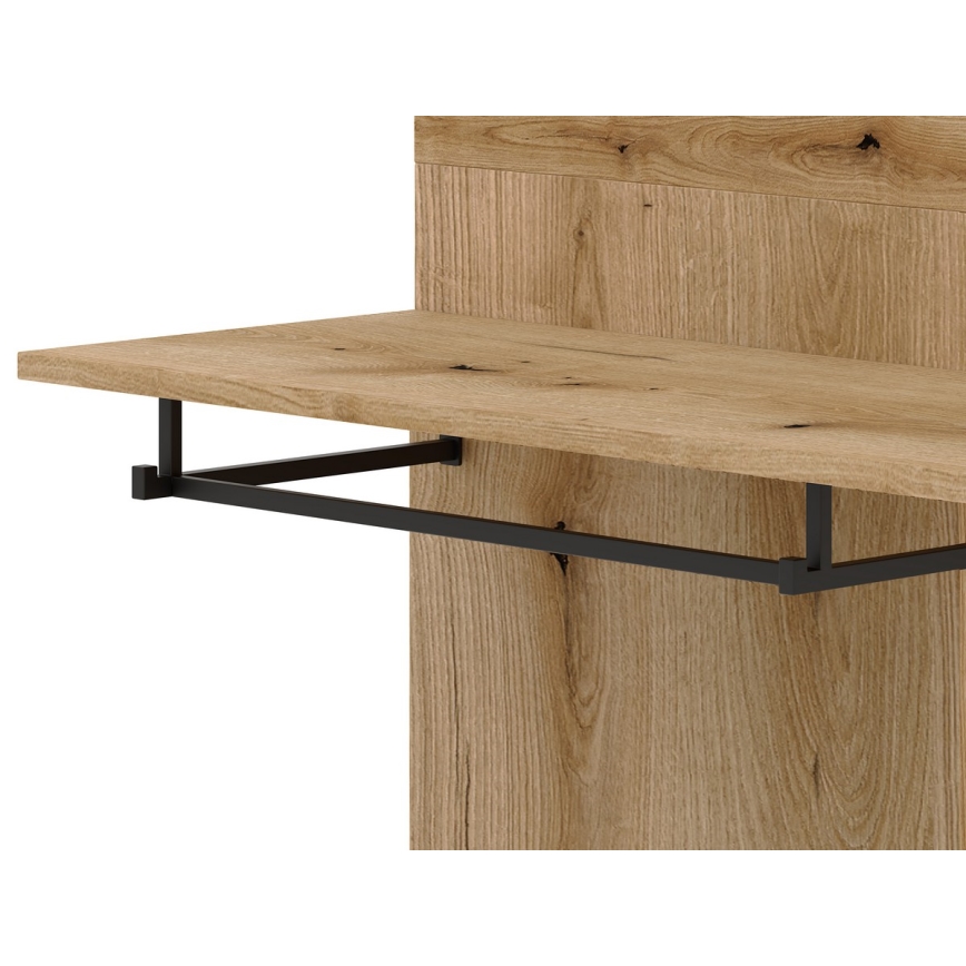 Mueble de recibidor con espejo SVEN, marrón/grafito