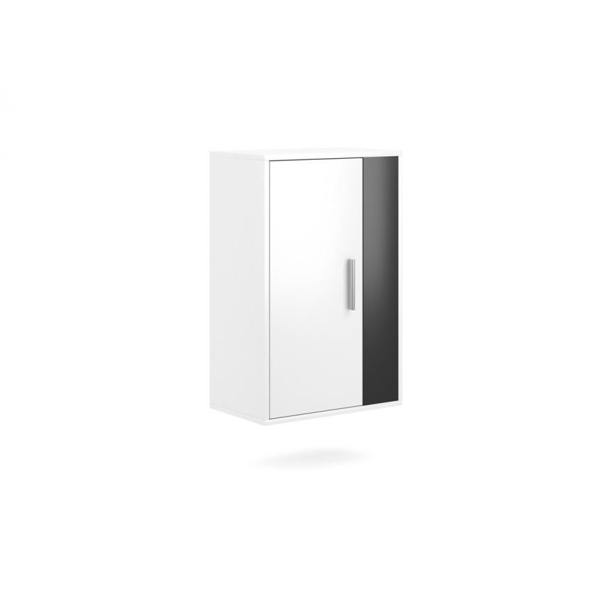 Mueble de salón BRICK blanco/negro