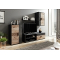 Mueble de salón BRICK marrón/negro