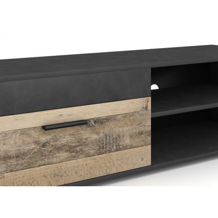 Mueble de salón BRICK marrón/negro