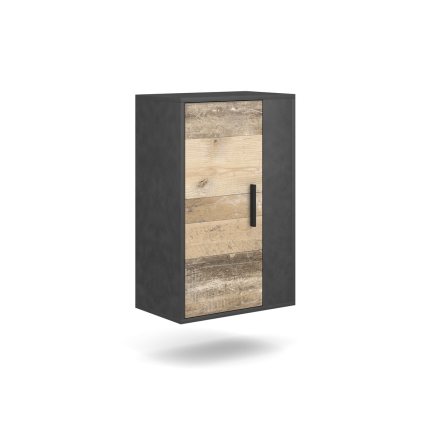 Mueble de salón BRICK marrón/negro