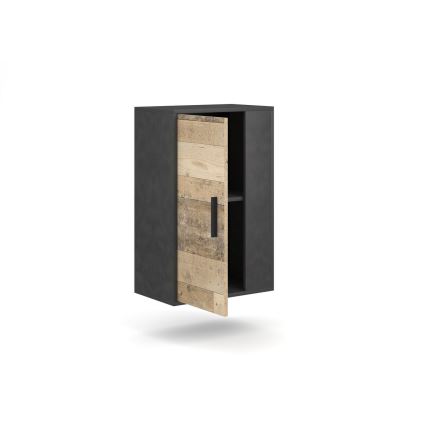 Mueble de salón BRICK marrón/negro
