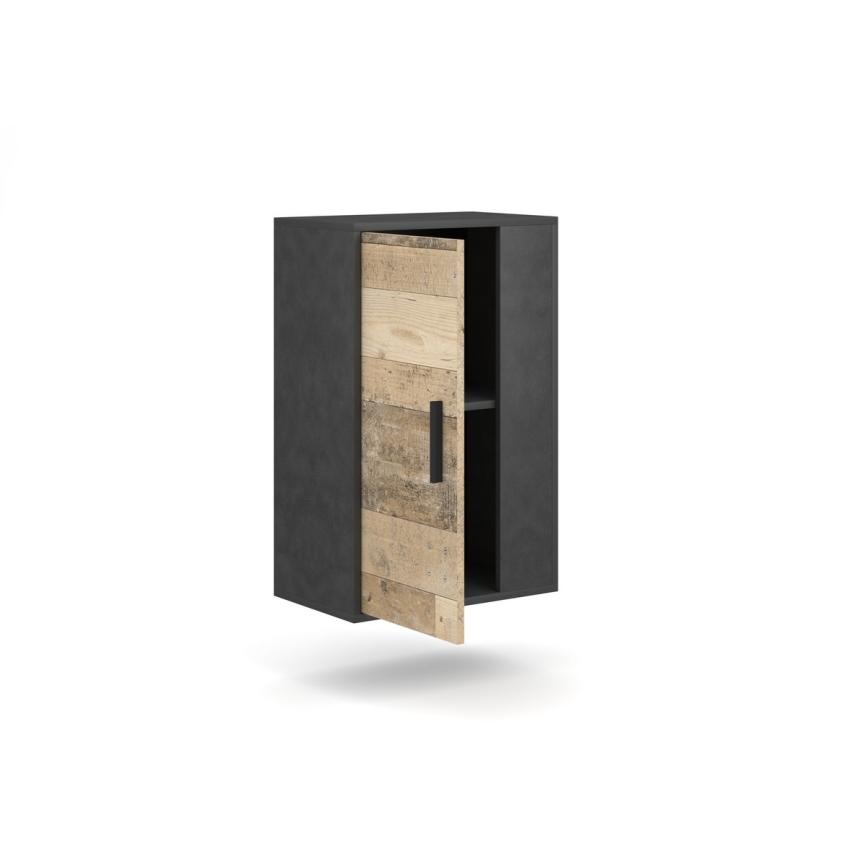 Mueble de salón BRICK marrón/negro