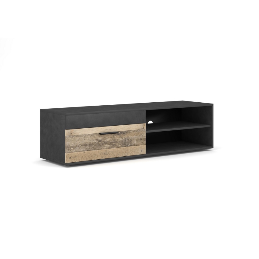 Mueble de salón BRICK marrón/negro