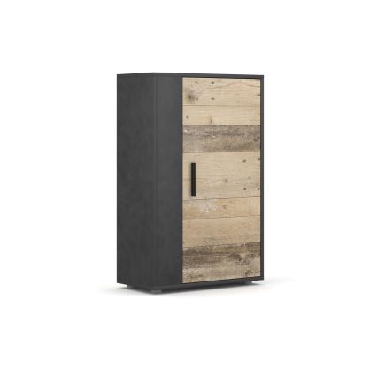 Mueble de salón BRICK marrón/negro