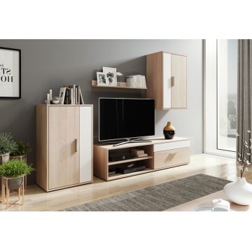 Mueble de salón BRICK roble sonoma/blanco