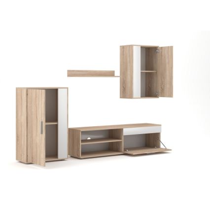 Mueble de salón BRICK roble sonoma/blanco