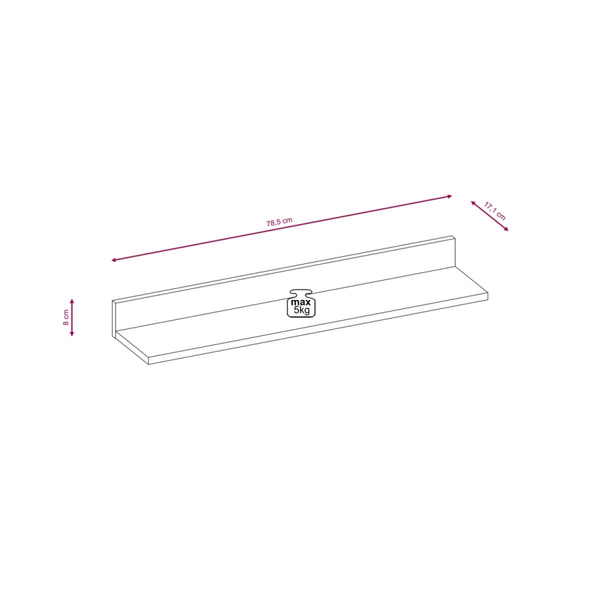 Mueble de salón BRICK roble sonoma/blanco