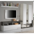 Mueble de salón LENOR blanco/antracita