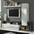 Mueble de salón LENOR blanco/antracita
