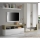 Mueble de salón LENOR blanco/marrón
