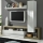 Mueble de salón LENOR blanco/marrón