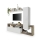 Mueble de salón LENOR blanco/marrón