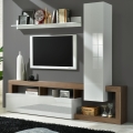 Mueble de salón LENOR blanco/roble