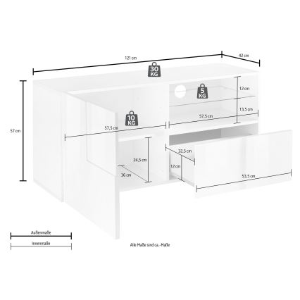 Mueble de TV SERIAN blanco