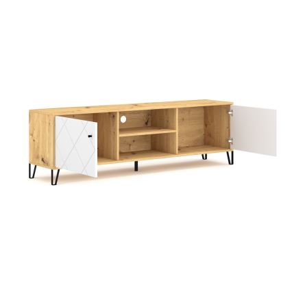 Mueble de TV SULA roble artisan/blanco