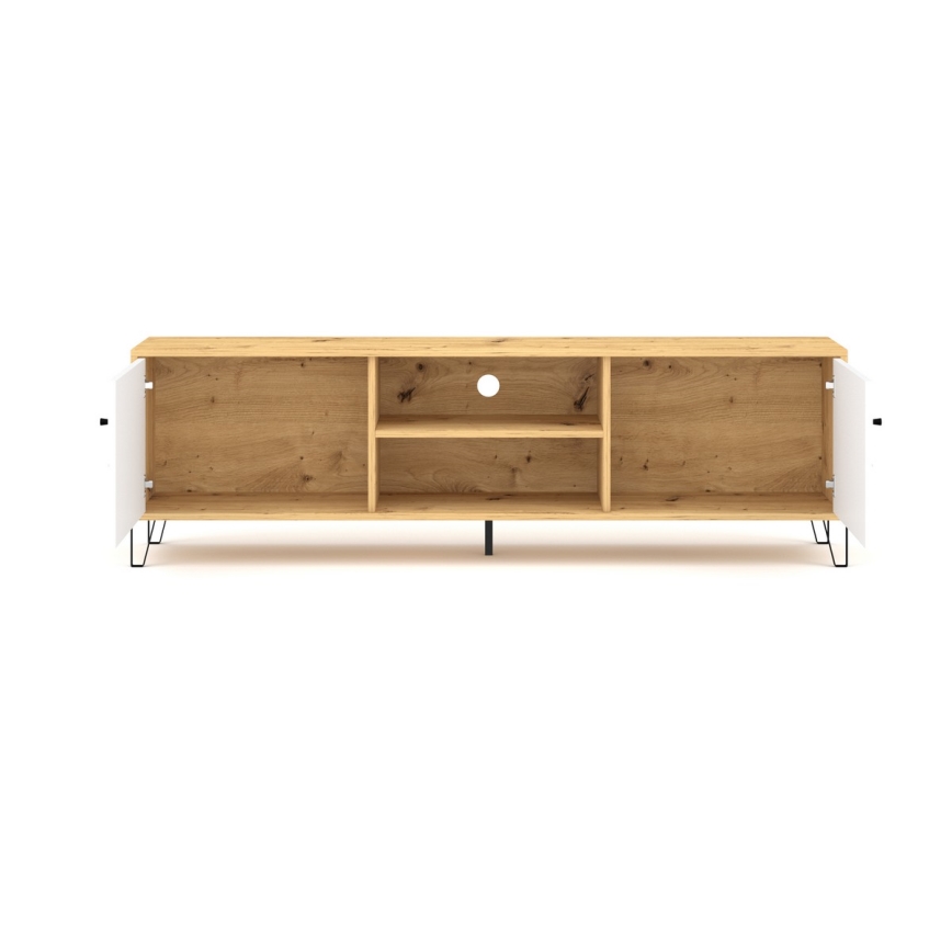Mueble de TV SULA roble artisan/blanco