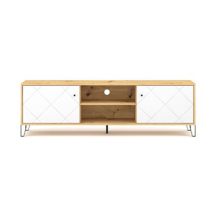 Mueble de TV SULA roble artisan/blanco