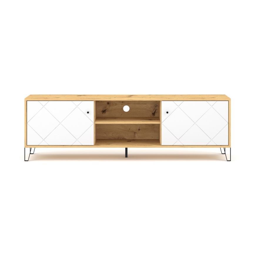 Mueble de TV SULA roble artisan/blanco