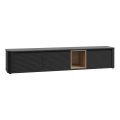 Mueble de TV WARO negro/marrón