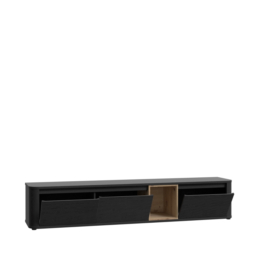 Mueble de TV WARO negro/marrón
