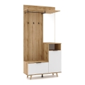 Mueble para recibidor con espejo SVEN, marrón/blanco