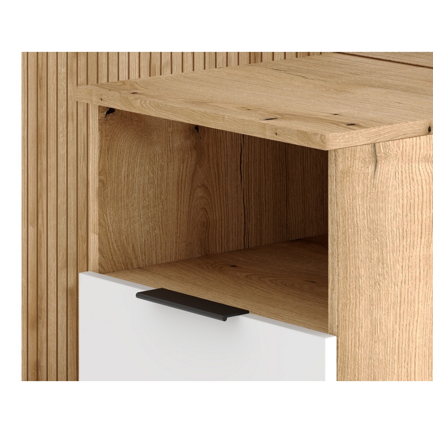 Mueble para recibidor con espejo SVEN, marrón/blanco