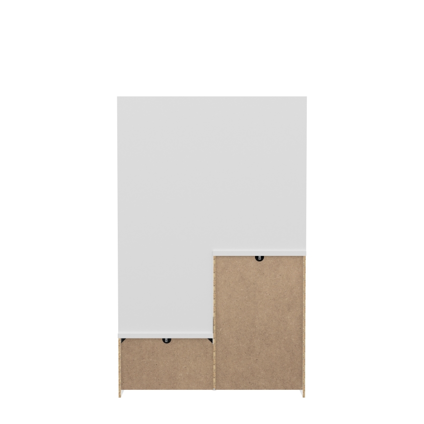 Mueble para recibidor HIRO con espejo, blanco/gris