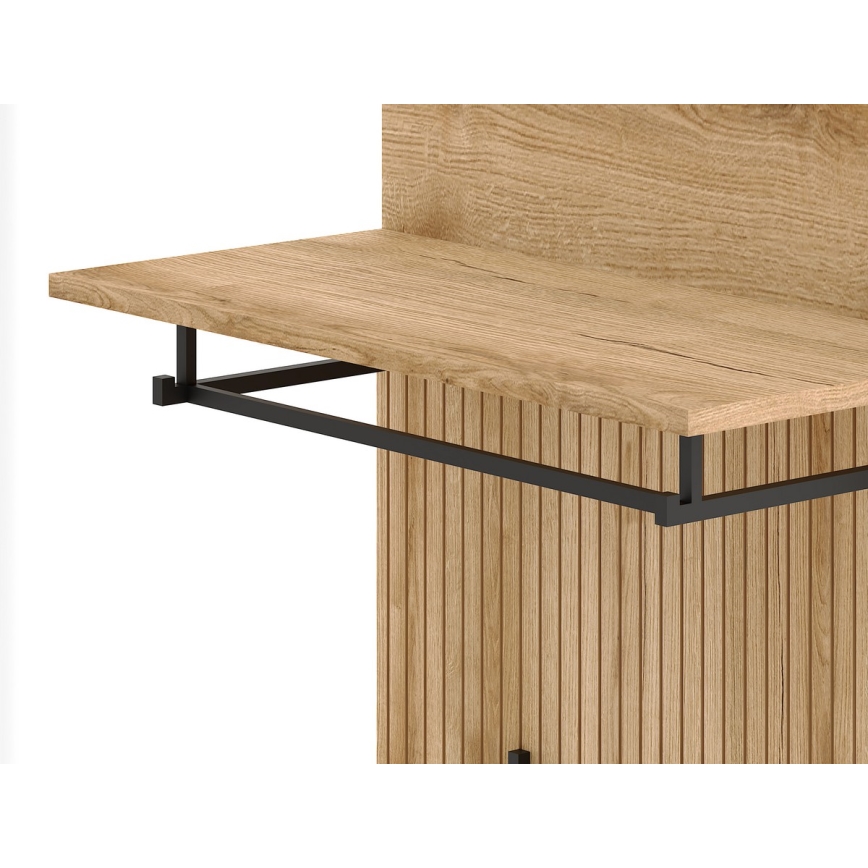 Mueble para recibidor KLEO marrón/blanco