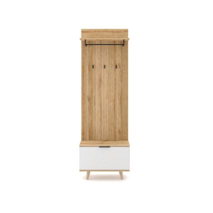 Mueble para recibidor KLEO marrón/blanco
