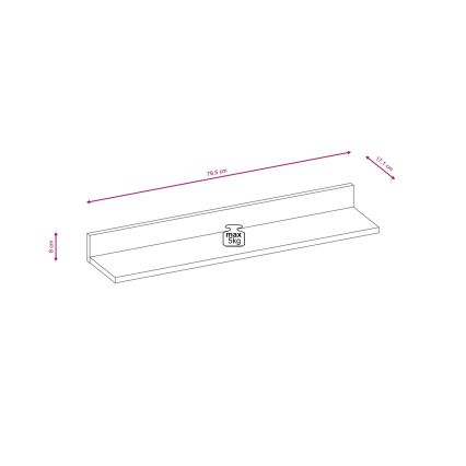 Mueble para salón BRICK blanco/negro