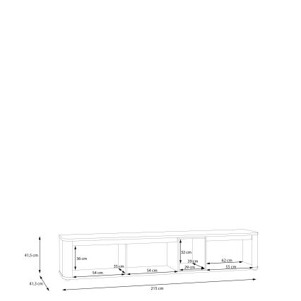 Mueble para televisor WARO marrón/marrón