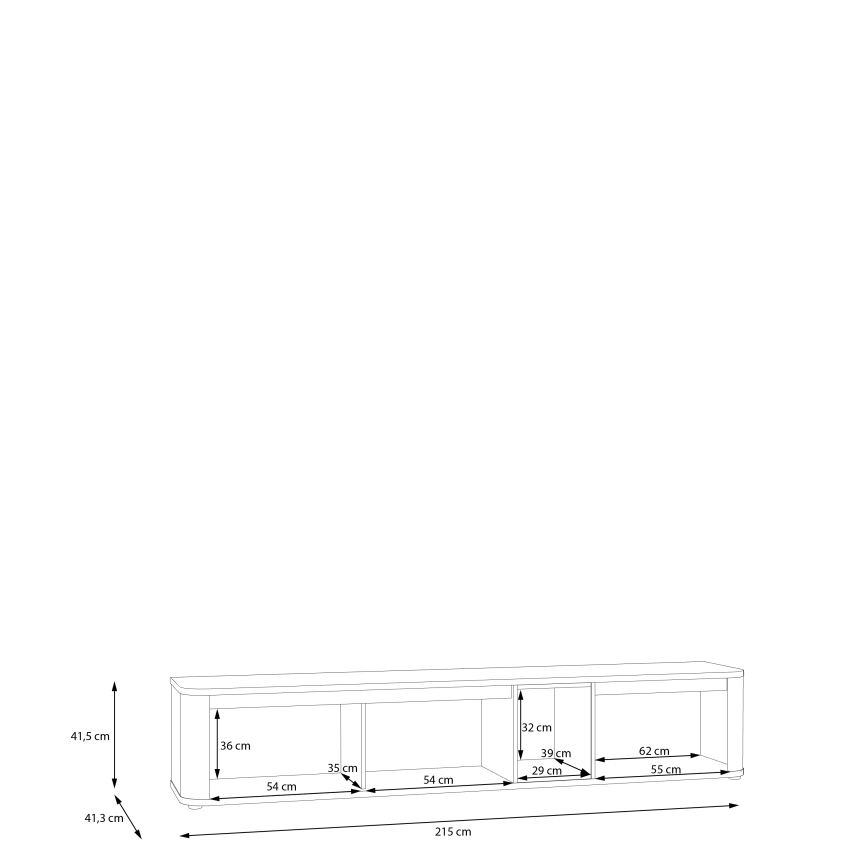 Mueble para televisor WARO marrón/marrón