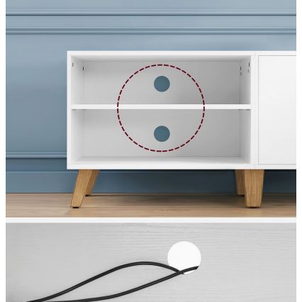 Mueble para TV BASTOR blanco