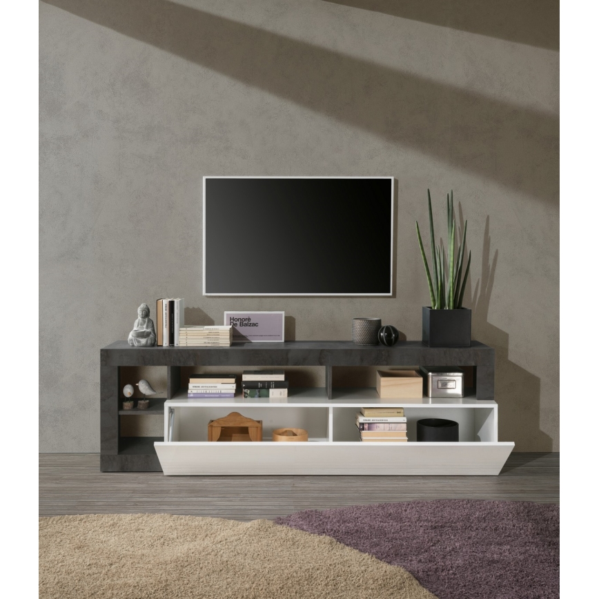 Mueble para TV LENOR blanco/antracita