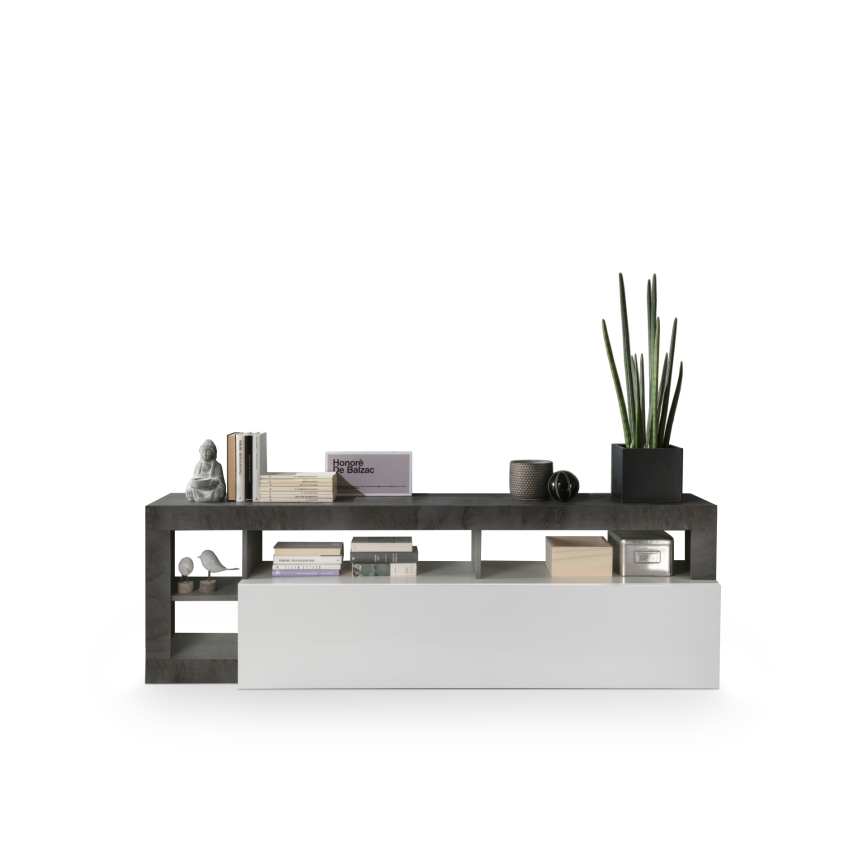 Mueble para TV LENOR blanco/antracita