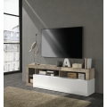Mueble para TV LENOR blanco/marrón