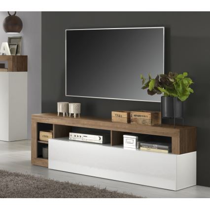 Mueble para TV LENOR blanco/roble