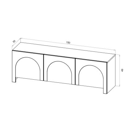 Mueble para TV NIO, negro