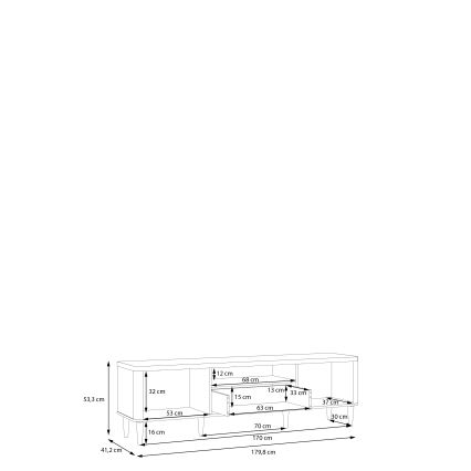 Mueble para TV VIRO marrón/beige