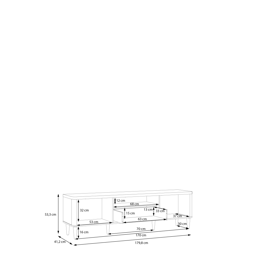 Mueble para TV VIRO marrón/beige