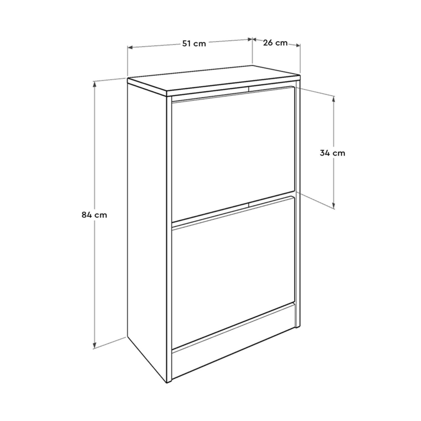Mueble para zapatos 84x51 cm blanco