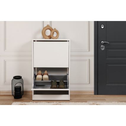 Mueble para zapatos 84x51 cm blanco