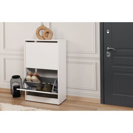 Mueble para zapatos 84x51 cm blanco