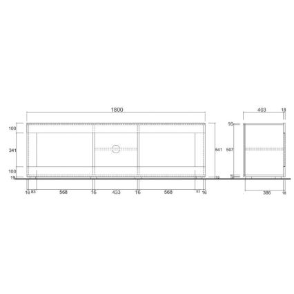 Mueble TV NERILA blanco