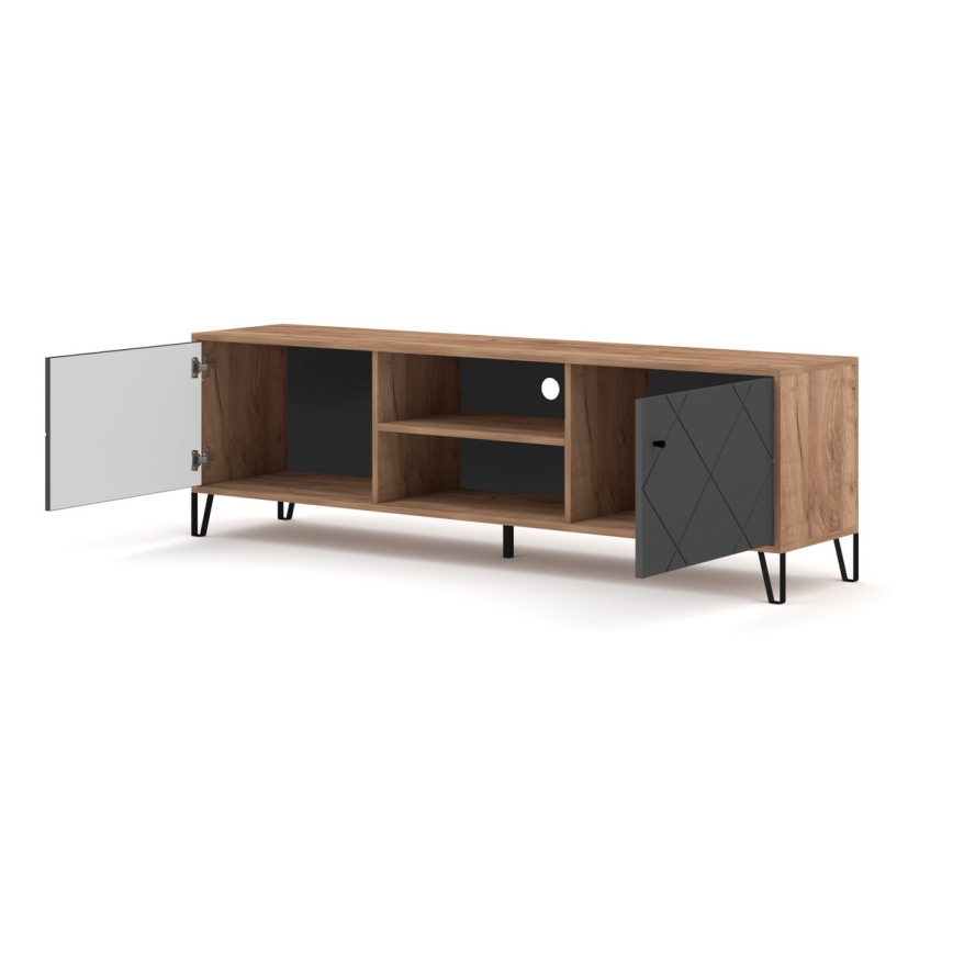 Mueble TV SULA roble craft/negro